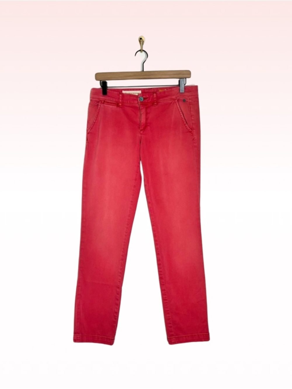 ANTHROPOLOGIE | PILCRO AND THE LETTERPRESS hyphen fit red jeans (Sz 27)